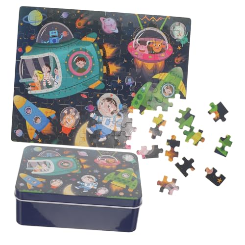 LALADEFIEE 1 Satz Puzzle Kognitionsspielzeug Für Kinder Interessantes Kinderspielzeug Vorschulrätsel Pädagogische Weltraumrätsel Passendes Spielzeug Lernspielzeug Bildung Spielzeug Holz von LALADEFIEE