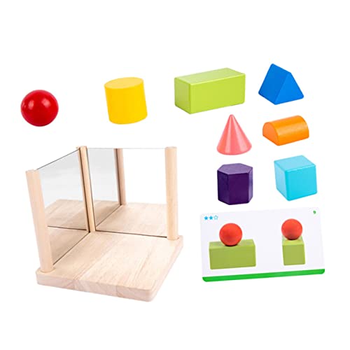 LALADEFIEE 1 Satz Spiegelbausteine ​​Spielzeug Geometrie-erkennungsspielzeug Denkfähigkeitsspielzeug Lustiger Puzzleblock Spiegelblöcke Spielzeug Kinder Blockiert Spielzeug Glas von LALADEFIEE