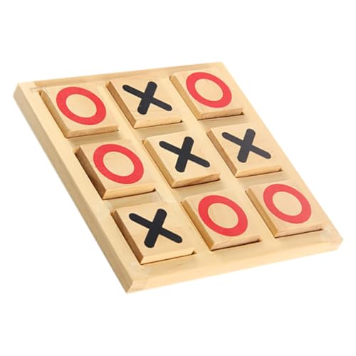 LALADEFIEE 1 Satz -Toe Xo Schachbrett Schachspiel Spielzeug Interaktives Spielzeug Für Kinder Spiele Am Couchtisch Strategie-brettspiel Tics Tac Toe Familienspiel Tischspiel Holz Khaki von LALADEFIEE