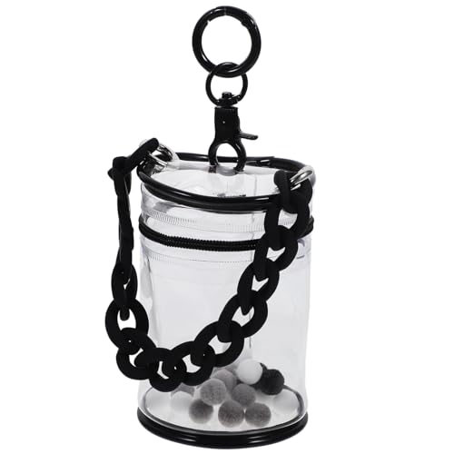 LALADEFIEE 1 Satz Transparente Babytasche Tragetasche Für Puppen Mini Transparente Tasche Tragbare Puppentasche Mini-puppentasche Nützliche Tasche Kleine Tasche Klare Puppentasche PVC Black von LALADEFIEE