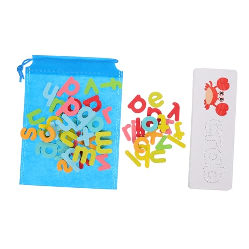 LALADEFIEE 1 Satz Wortbuchstabierspiel Für Kinder Alphabet-lernspielzeug Lernspielzeug Für Kinder Kinderbuchstabe Kognitives Spielzeug Pädagogisches Werkzeug Für Kinder Colorful Holz von LALADEFIEE