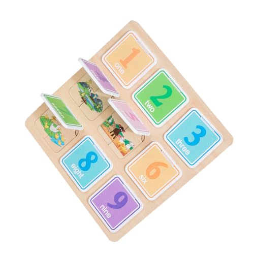 LALADEFIEE 1 Satz Zahlen Puzzle Puzzle-Spielzeug Für Kinder Tierische Rätsel Blockpuzzles Für Kleinkinder Kindererziehung Spielzeug Kinder-Puzzle-Spielzeug Lernspielzeug Für Kleinkinder Holz von LALADEFIEE