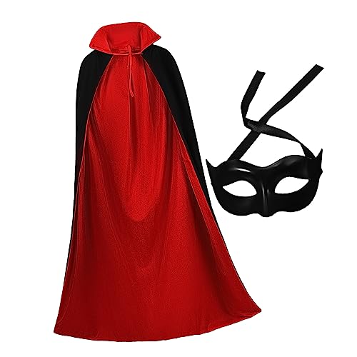 LALADEFIEE 1 Set Halloween Maske Und Umhang Cosplay Umhang Für Maskerade Und Halloween Party Dekorative Kostüm Requisiten Für Herren Und Damen Gruselige Verkleidung Für Festlichkeiten von LALADEFIEE