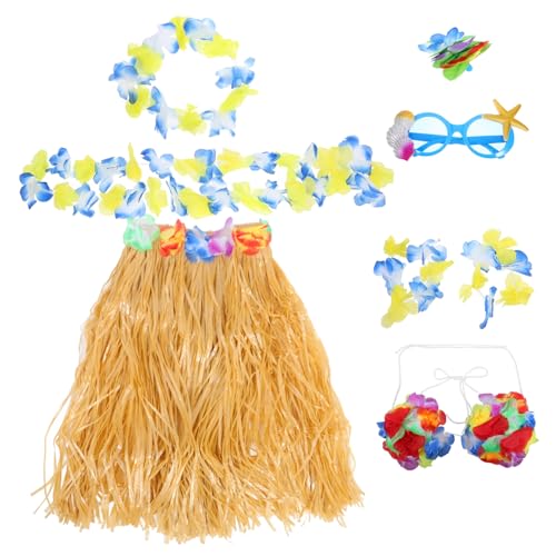 LALADEFIEE 1 Set Hawaiianische Hula Damen Hawaiian Kleider Hawaiianische Themenparty Dekorationen Luau Dress Up Versorgung Luau Party Geschenk Hawaiianischer Rock Frau Hawaiianische von LALADEFIEE