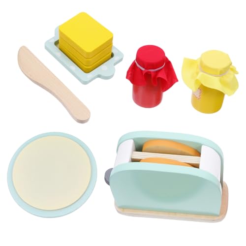 LALADEFIEE Holzspielzeug Kinderküche Set Brotmaschine Mit Toast Für Kreatives Rollenspiel Und Fantasievolles Kochen Für Jungen Und ädchen Ab 3 Jahren von LALADEFIEE