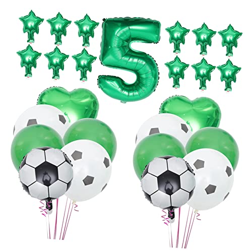 LALADEFIEE 1 Set Luftballon Zum Ersten Geburtstag Mit Fußball Geburtstagsparty Zubehör Fußball Party Geschenke Fußball Party Geschenke Fußball Dekorationen Für Partys von LALADEFIEE