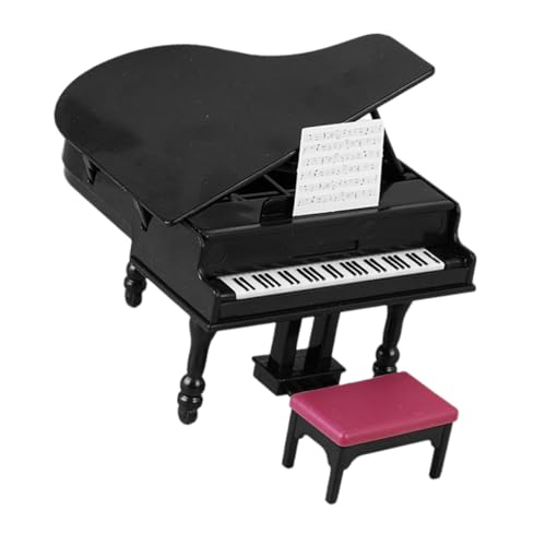 LALADEFIEE 1 Set Mini Klavier Modellierung Modell Miniatur Klavier Hocker Musik Partitur Puppe von LALADEFIEE