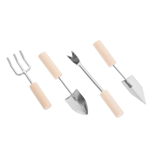 LALADEFIEE 1 Set Miniatur Gartengeräte Für Puppenhäuser Inklusive Mini Sandrechen Und Schaufel Ideales Zubehör Zur Gartendekoration Und Für Kreative Spielideen von LALADEFIEE