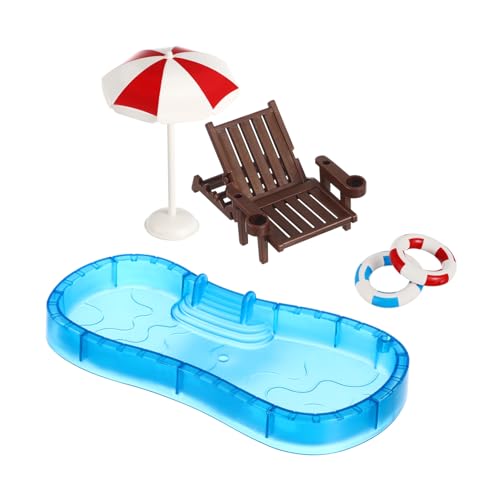 LALADEFIEE 1 Set Miniatur Schwimmbad Zubehör Für Puppenhäuser Mini Möbelmodell Schwimmring Für Kreative Spielwelten Und Fantasievolles Spielen Im Miniaturformat von LALADEFIEE