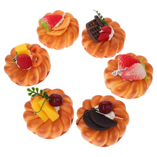 LALADEFIEE 1 Set Simuliertes Brotmodell Künstliches Dessert Gefälschtes Dessert Gefälschte Requisiten Gefälschtes Cupcake Modell Gefälschtes Brot Display von LALADEFIEE