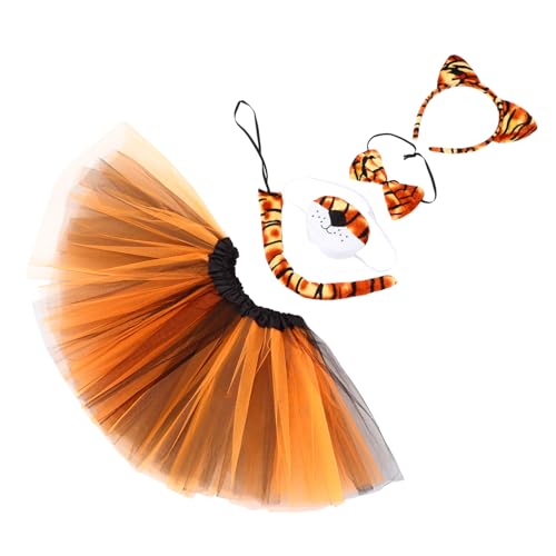 LALADEFIEE 1 Set Tiger Kostüm Stirnbänder Tiger Cosplay Nase Tiger Nase Einzigartiges Dekor Tiger Ohr Haarband Festival Dekoratives Cosplay Stirnband Mädchen Cosplay von LALADEFIEE