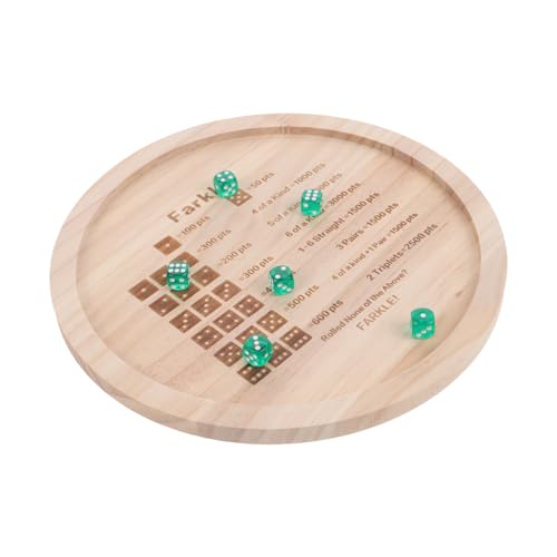 LALADEFIEE 1 Set Würfeltablett Tisch Aufbewahrungstablett Familientreffen Spielwürfel Holzwürfel Kleine Würfel Farkle Würfelspiel Farkle Würfel Spielzeug Würfel Aufbewahrungskoffer von LALADEFIEE