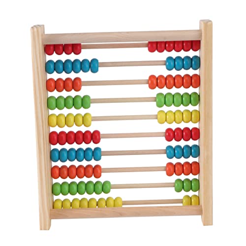 LALADEFIEE Abacus Für Klassisches Lernspielzeug Mit Zehn Rechenstangen Pädagogisches Holzspielzeug Zur Der Frühkindlichen Entwicklung von LALADEFIEE