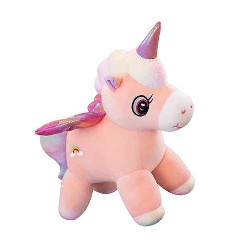 LALADEFIEE 1 Stück üsch Einhorn Puppe Langschlafkissen üßes Cartoon Für Mädchen Flauschiges Kuscheltier Für Kinderzimmer Dekoration von LALADEFIEE