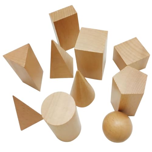 LALADEFIEE 10 Stück Baustein Lernspielzeug Für Kinder Kognitives Geometrisches Gebäudespielzeug Hellgelb Pädagogisches Holzspielzeug Für Frühes Lernen Und Kreative Bauprojekte von LALADEFIEE