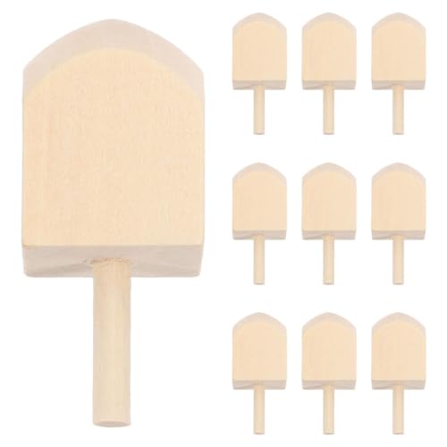 LALADEFIEE 10 Stück Holzkreisel Unbemalte Holzdreidel Holzdreidel Zum Basteln Holz Chanukka Dreidel Blanko Dreidel Dreidel Für Chanukka DIY Holzdreidel Lotusbaum Khaki von LALADEFIEE