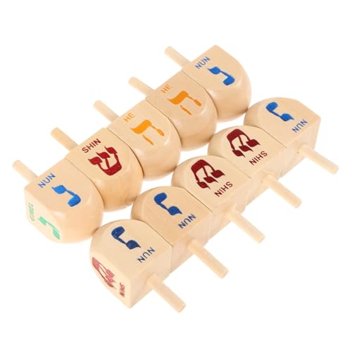 LALADEFIEE 10 Stück Teiliges Holz Dreidel Set für Ergonomisch Handlich Hanukkah für Feinmotorik und Gemeinschaftsfeier Chanukka Party Zubehör mit Farbigem Druck LALADEFIEE 10 Stück Teiliges Holz Dreidel Set für Ergonomisch Handlich Hanukkah für Feinmotorik und Gemeinschaftsfeier Chanukka Party Zubehör mit Farbigem Druck von LALADEFIEE