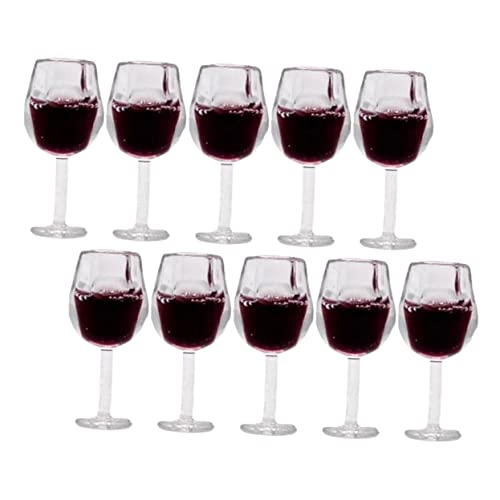 LALADEFIEE 10 Stück Teiliges Miniatur Weinbecher Puppenhaus Zubehör Realistische Mini Gläschen für DIY Dekorationen und Puppenhaus Küche in Tiefrot LALADEFIEE 10 Stück Teiliges Miniatur Weinbecher Puppenhaus Zubehör Realistische Mini Gläschen für DIY Dekorationen und Puppenhaus Küche in Tiefrot von LALADEFIEE