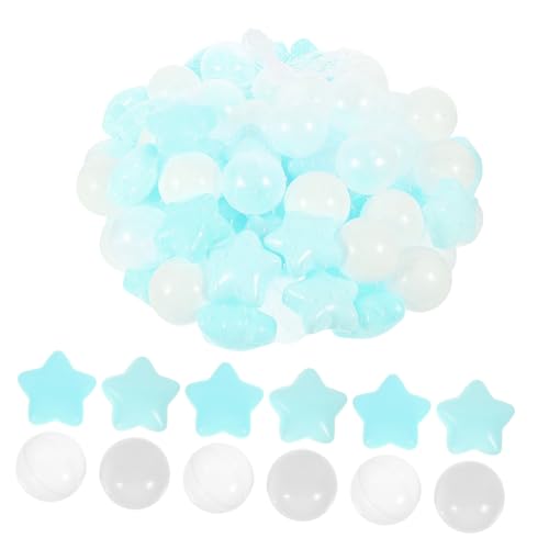 LALADEFIEE 100St Meeresball Billard Kinder Kinder-Pool Kid Pool hallenball Babies Spielzeug Toy Box Bunte Ozeanbälle Billardkugeln Spielzeug Kinder Bauen Bälle EIN runde Grubenkugeln Plastik von LALADEFIEE