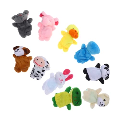 LALADEFIEE 10St Mini-Fingerpuppen Kinder spielhaus Kinder Puppen kinderpuppe Tier Fingerpuppen Puppen Lernspielzeug Tiere Fingerpuppen Spielzeug für Kinder Fingerspielzeug Plüsch von LALADEFIEE