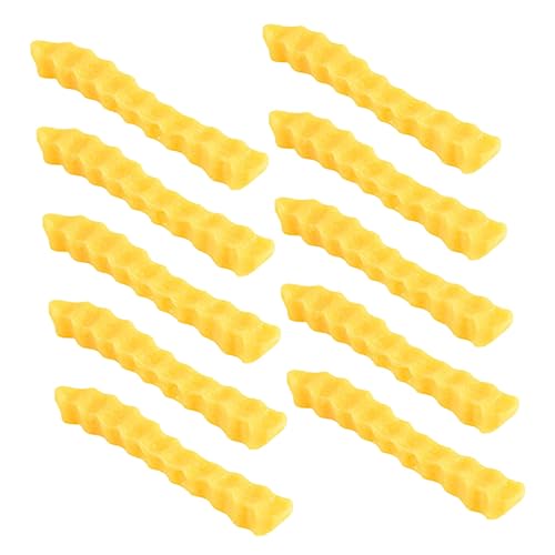 LALADEFIEE 10St gefälschte Pommes Frites Hühnchen Pommes realistisches Huhn Modell für gekochtes Essen mockin ziernieten Küchenspielset für Jungen Spielspielzeug für Kleinkinder PVC Yellow von LALADEFIEE