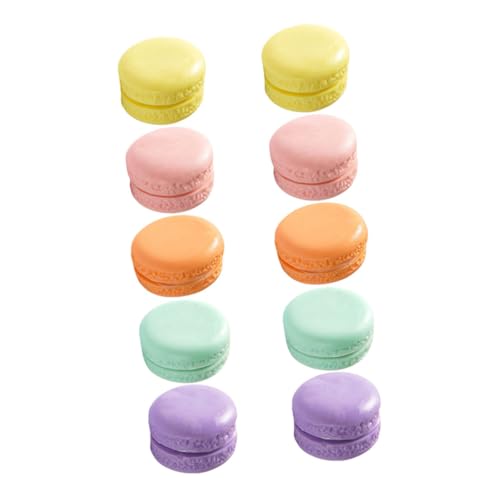 LALADEFIEE 10St künstliche Macarons Bunte Macarons Makrone künstliche Nahrung Cookies-Modell Zinn küchendekoration Kitchen Decoration künstliches Brotspielzeug realistisches Kuchenmodell PVC von LALADEFIEE