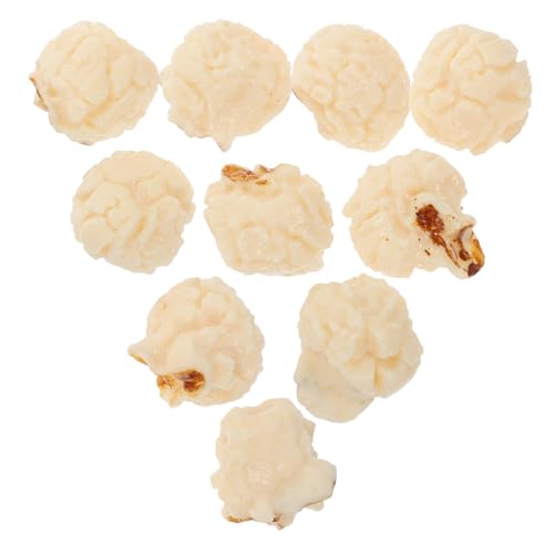 LALADEFIEE 10st Künstliches Popcorn Kinder-Popcorn-Requisite Handyhülle-dekor Popcorn-Landschaft DIY-Handwerk Mini-Popcorn-zubehör Küchensimulation Lebensmitteldekor Gefälschtes Popcorn PVC von LALADEFIEE