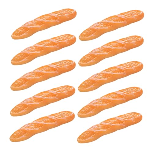 LALADEFIEE 10st Nachgemachtes Langes Baguette Gefälschte Lebensmittelmodelle Simuliertes Brot Realistische Brot-Foto-Requisite Dekorationen Für Shop Simulation Minibrot Light Brown Harz von LALADEFIEE