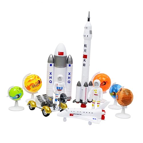 LALADEFIEE 11St Astronautenspielzeug Platz Flugzeuge für Kinder Flugzeug Spielzeug Mini-Spielzeug hühner Spielzeug kinderknallzeug Raketen-Satellitenmodell Flugzeug-Astronautenmodell von LALADEFIEE