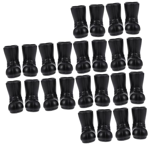 LALADEFIEE 12 Paar Mini Stiefel Feiertags Mini Puppenschuhe Zwergen Schuhe Spielzeug Weihnachtsmann Stiefel Figuren Mini Schuhe Mini Weihnachtsstiefel Krippendekoration Miniatur von LALADEFIEE