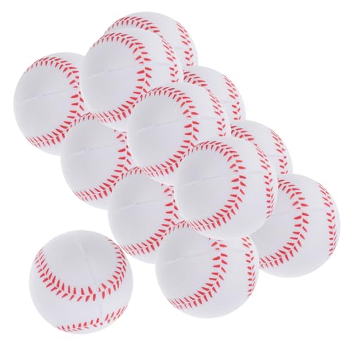 LALADEFIEE 12 Stück Schwamm Baseball Hüpfbälle Für Kinderspielzeug Springender Ball Kinder Baseball Spielzeug Zum Üben Training Baseballbälle Weiche Kleine Baseballbälle Schlagbälle von LALADEFIEE