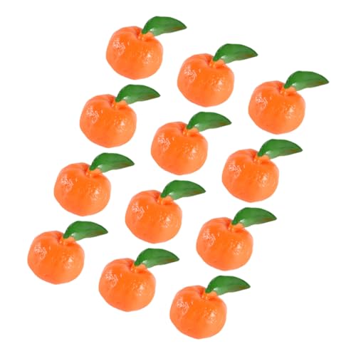 LALADEFIEE 12St orangefarbenes Modell deko chefkoch spielwaren Leiste Sammlerstück bartwachs einkoch Toy Simulationsfrucht falsches Obst Desktop-Obstverzierung Szenenschmuck Fruchtmodell PVC von LALADEFIEE