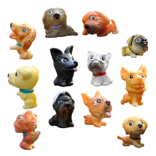 LALADEFIEE 12st Mikrolandschaftswelpe Welpendekoration Für Zu Hause Miniatur-hundestatue Für Den Innenbereich Mini-welpenfiguren Miniatur-hundedekoration Minifigur Hund Statue PVC von LALADEFIEE