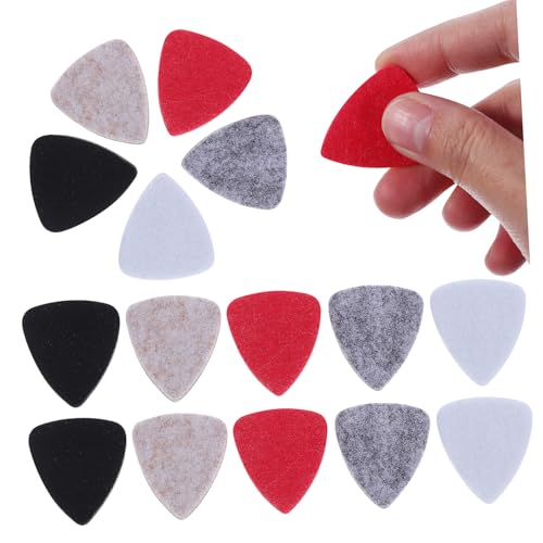 LALADEFIEE 15 STK Bunte Filzpicks Gitarrenplektrum Aus Filz Gitarrenpicks Gitarrenzubehör Folk-Gitarren-Picks Gitarrenplektren Für Kinder Bassgitarren-Picks Ukulele Plektrum Filzstoff von LALADEFIEE