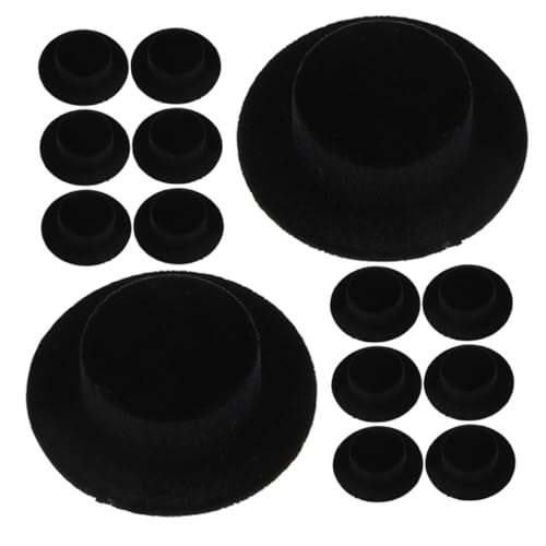 LALADEFIEE 15 Stück Teiliges Mini aus Schwarzem Filz Kleine Puppenhüte für Bastelprojekte Miniatur Dekoration für Schneemann DIY Puppenzubehör für Handgemachte und Wohnaccessoires LALADEFIEE 15 Stück Teiliges Mini aus Schwarzem Filz Kleine Puppenhüte für Bastelprojekte Miniatur Dekoration für Schneemann DIY Puppenzubehör für Handgemachte und Wohnaccessoires von LALADEFIEE