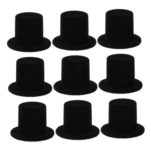 LALADEFIEE 15 Stück Teiliges Miniatur Puppen Hut Schwarze Dekorative Clown und Schneemann Hüte aus Flockiertem Material Langlebig DIY Bastelzubehör für Weihnachts und Handwerksdekorationen LALADEFIEE 15 Stück Teiliges Miniatur Puppen Hut Schwarze Dekorative Clown und Schneemann Hüte aus Flockiertem Material Langlebig DIY Bastelzubehör für Weihnachts und Handwerksdekorationen von LALADEFIEE