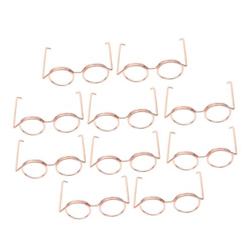 LALADEFIEE 15st Zubehör Für Puppenbrillen Schnapsgläser Puppe Mini-Brille Puppenbrillenverzierungen Brillen Zum Verkleiden Einer Puppe Puppengläser Zur Dekoration Miniatur-puppenbrille Metall von LALADEFIEE