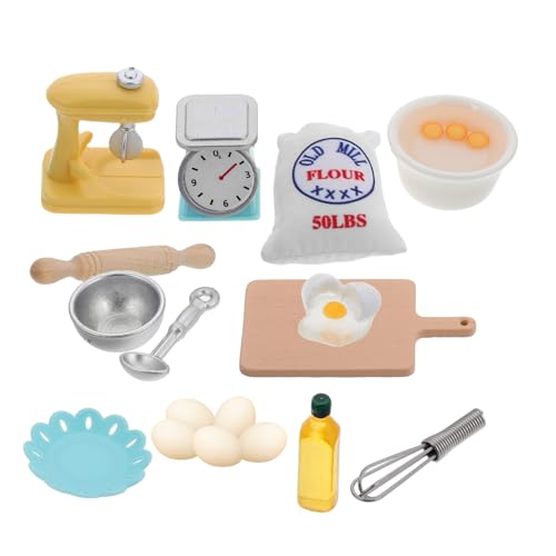 LALADEFIEE 17Pcs Miniaturpollhouse Accessoires Mini Food Toys Für Dollhouse Miniatur Küchen Backkit Mini Kochspielzeug Für Küchenzubehör Miniatur Kochrequisiten von LALADEFIEE