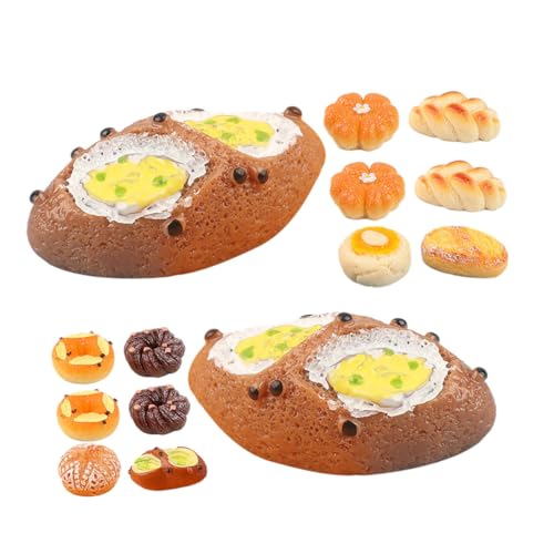 LALADEFIEE 18 Stück Simuliertes Brot Gefälschtes Brot Gefälschtes Essen Lebendige Brot Requisite Künstliches Brot Modell Vitrine Brot Requisite Lebensmittel Modell Requisite von LALADEFIEE