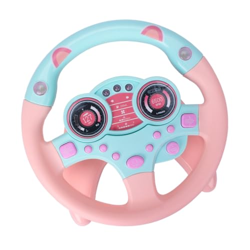 LALADEFIEE 1Pc Gefälschte Lenkrad Simulation Spielzeug Für Kinder Pädagogisches Motorikspielzeug Rosa Ideal Für Kreative Rollenspiele Und Motorische Fähigkeiten von LALADEFIEE