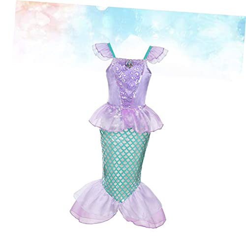 LALADEFIEE 1Stk Feenkleid one piece kleidung kinderkleider kleidung für kinder girlh kinderkleidung mermaid the girl prinzessinnenkleider kinder Meerjungfrauenkleid für Kinder Mädchenrock von LALADEFIEE