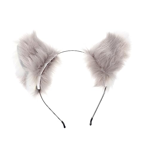 LALADEFIEE 1Stk Katze Fuchsohren Stirnband Haar-Make-up-Stirnbänder Plüsch Fuchsohren Stirnband halloween headband haarband halloween Ohren Kopfschmuck Plüschohren Kopfbedeckung Cosplay Weiß LALADEFIEE 1Stk Katze Fuchsohren Stirnband Haar-Make-up-Stirnbänder Plüsch Fuchsohren Stirnband halloween headband haarband halloween Ohren Kopfschmuck Plüschohren Kopfbedeckung Cosplay Weiß von LALADEFIEE