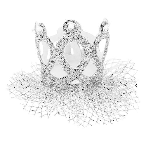 LALADEFIEE 1Stk Krone Haarschmuck Krone für Mädchen silberne Haarspangen Diademe für Kleinkinder kinder haarschmuck hair accessories for Haarklammer Geburtstagsgeschenk Metall Silver von LALADEFIEE