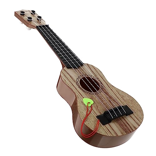 LALADEFIEE 1stk Gitarrenspielzeug Für Kinder Akustische Gitarre Spielzeug Kinderinstrumente Spielzeug Für Mädchen Mini-Instrumente Musikalisches Spielzeug Lernspielzeug Weiß Plastik von LALADEFIEE