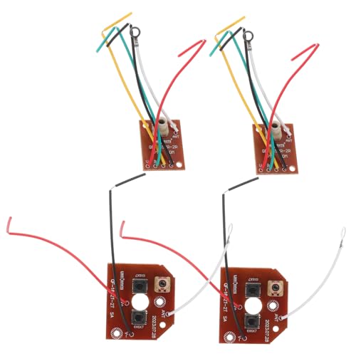 LALADEFIEE 2 Sätze Fernbedienungsmodul Montagespielzeug Rc-spielzeugteil Elektrisches Schaltungsexperiment DIY-empfängerplatine Rc-Spielzeug-Sender-empfänger-Platine Rc-Auto-Sender Kupfer von LALADEFIEE