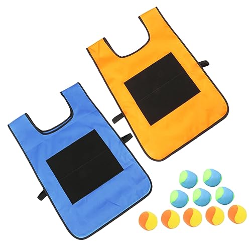 LALADEFIEE 2 Sätze Klebriger Jersey Skee Klebrige Weste Und Bälle Spielzeug Werfen Kidcraft-spielset Völkerball Bälle Spielset Für Kinder Matschige Bälle Für Kinder Fangen Spiele Stoff von LALADEFIEE