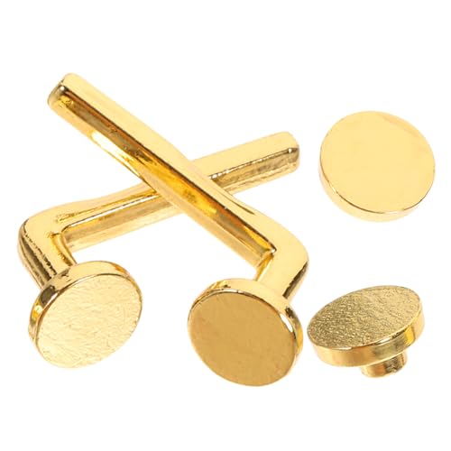 LALADEFIEE 2 Sets Mini Türgriff Puppenhaus Türschlösser Türknöpfe Goldenes Dekor Puppenhaus DIY Griffe Mikro Szenenknöpfe Metall DIY Türknauf Miniaturhaus Dekoration Eisen Golden von LALADEFIEE