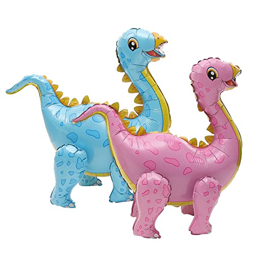 LALADEFIEE 2 Stück Dinosaurier Luftballons Aus Aluminiumfolie Perfekte Dekoration Für Kindergeburtstage Themenpartys Und Feste Ideal Für Eine Fröhliche Atmosphäre von LALADEFIEE