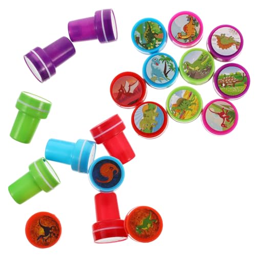 LALADEFIEE 20 Stück Kinder Stempelspielzeug Spielzeug Für Kinder Dinosaurier Stempel Stempel Spielzeug Kidcraft Spielset Kinder Bastelstempel Kinderspielzeug Stempelspielzeug von LALADEFIEE