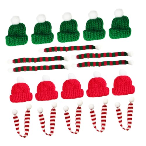 LALADEFIEE 20 Stück Teiliges Miniatur Weihnachtsmützen Schals- Gestrickte Flaschen Becherabdeckungen Weihnachtliche Tischdekoration für DIY Basteln und Festliche Winteratmosphäre LALADEFIEE 20 Stück Teiliges Miniatur Weihnachtsmützen Schals- Gestrickte Flaschen Becherabdeckungen Weihnachtliche Tischdekoration für DIY Basteln und Festliche Winteratmosphäre von LALADEFIEE